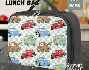 Lancheira Térmica Disney Cars, Bolsa de Lanche Infantil Personalizável para a Escola