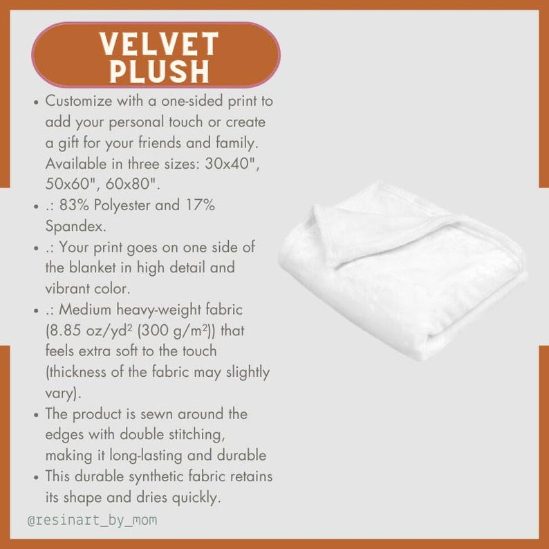 Op de afbeelding: Witte pluche deken van fluweel met eenzijdige printoptie. De deken is gemaakt van 83% polyester en 17% elastaan. Verkrijgbaar in drie maten: 76 x 102 cm, 127 x 152 cm en 152 x 203 cm.