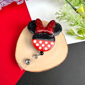 Minnie geïnspireerd Badge Reel / Minnie ID Houder / Custom Badge Reel / Badge Reel