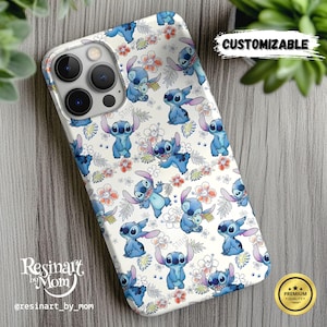 Stitch Phone Case, Blue phone case, iPhone Phone Case, Samsung Phone Case, Stitch Protective Cover, Disney Inspired Case for iPhone, Samsung