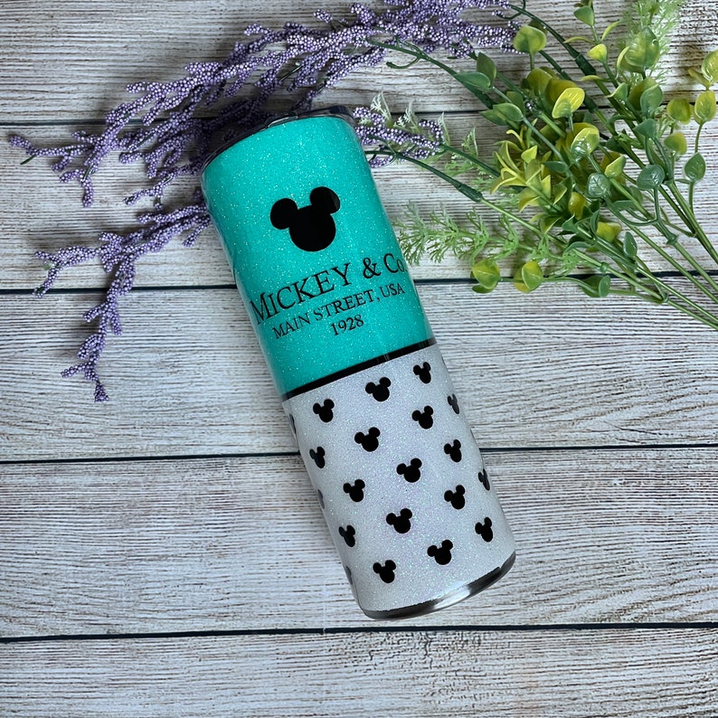 Disney Glitter Tumbler / Disney Tumbler / Mickey Glitter Etsy
