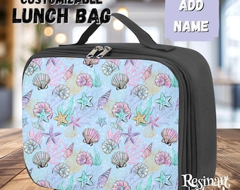 Sea Shells Insulated Lunch Bag: Coastal Beach Tote