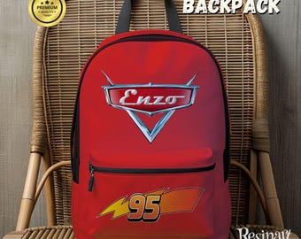 Disney Cars-rugzak, geïnspireerd op Lightning McQueen, aanpasbaar