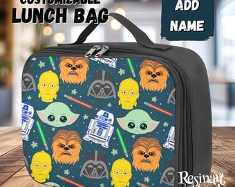 Lancheira térmica personalizável Star Wars, bolsa escolar infantil