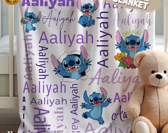 Manta polar personalizada de Lilo y Stitch – Manta Disney