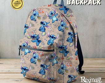 Mochila Disney Stitch, mochila hawaiana Aloha, personalizable