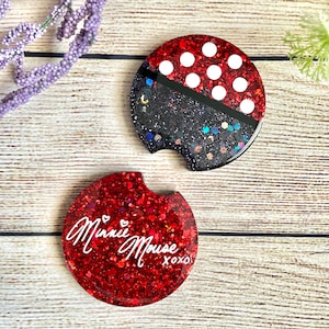 Minnie Car Coaster set / Minnie Signature Car Coaster set / Minnie Coasters