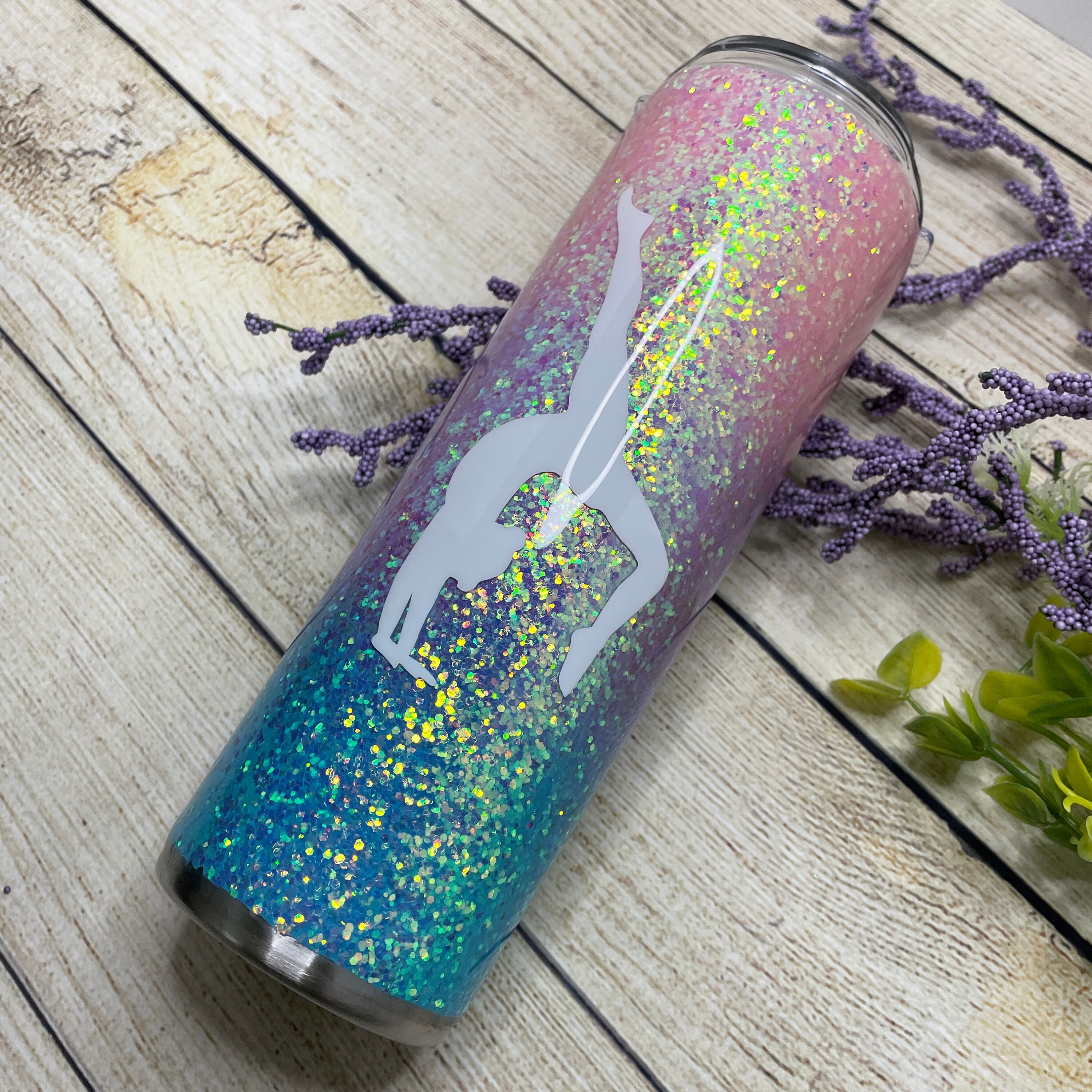 Gymnast Glitter Tumbler / Gymnast Tumbler / Gymnastic Tumbler Etsy