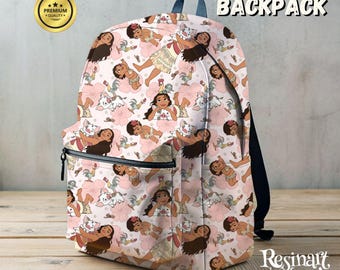 Moana Backpack for Girls, Customizable Disney School Bag