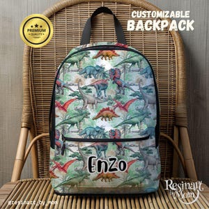 Dinosaur Backpack: Kids School Bag, Customizable Dino Print