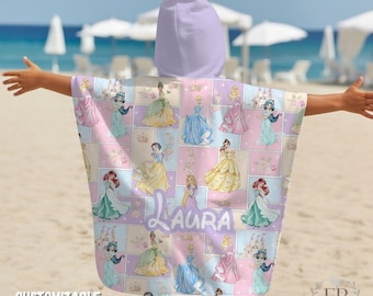 Personalisierte Prinzessinnen Strandtuch, Disney Sommergeschenk