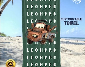 Kundenspezifisches Disney Cars Strandtuch, personalisiertes Sommertuch
