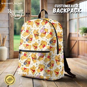 Honey Bear Backpack, Disney Backpack, Disney Bag, Disney School Bag, Customizable Backpack, Kids Backpack