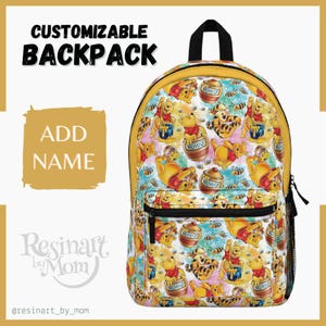 Honey Bear Backpack, Disney Backpack, Disney Bag, Disney School Bag, Customizable Backpack, Kids Backpack