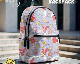 Zaino della Sirenetta, Zaino scolastico Disney Ariel, Personalizzabile