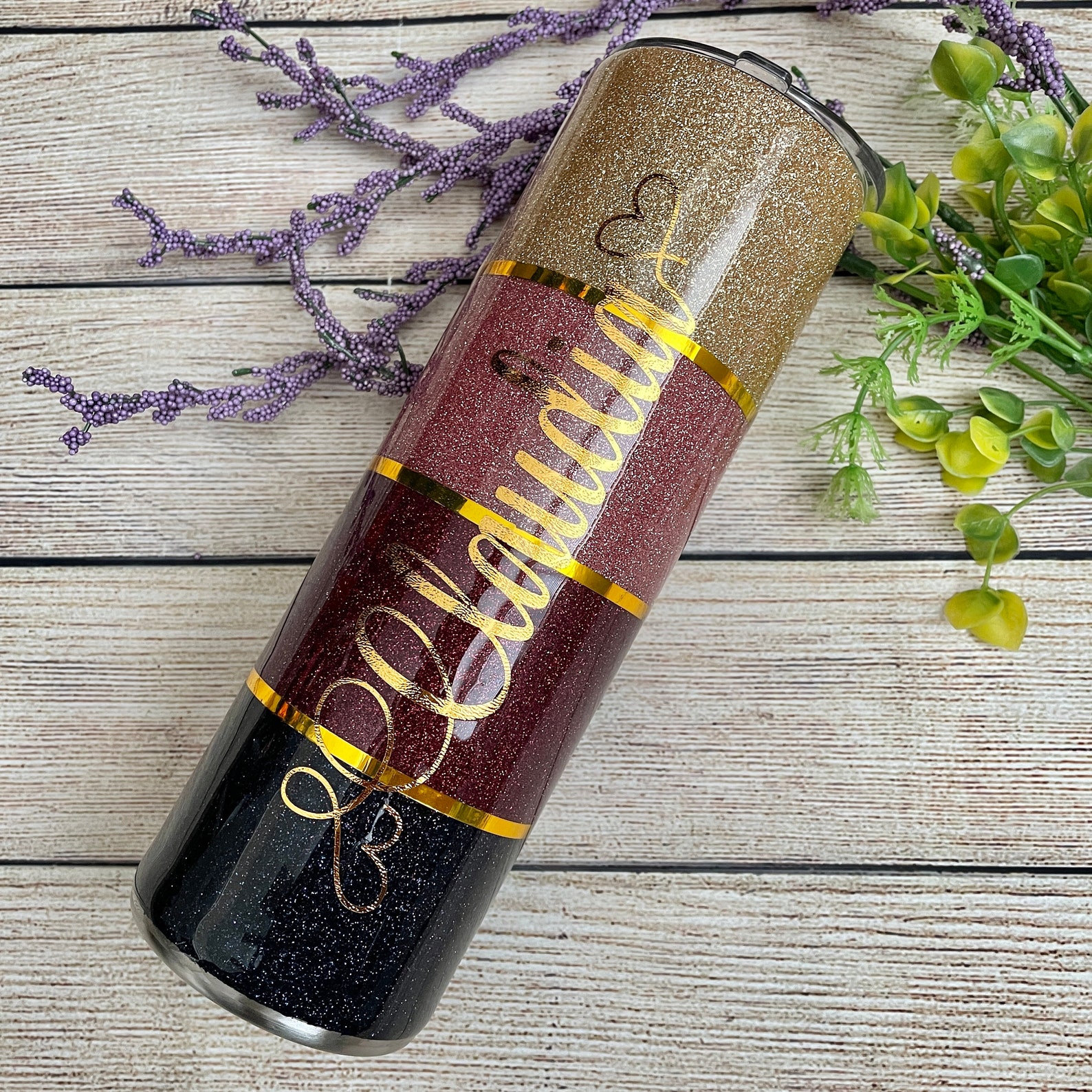 Stripes Tumbler Striped Tumbler Glitter Tumbler Glitter Etsy