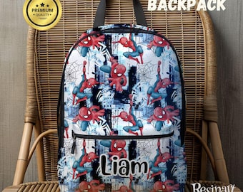 Mochila personalizada de Spiderman: mochila escolar de superhéroes para niños
