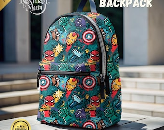 Mochila de los Vengadores, mochila escolar personalizada de superhéroes para niños