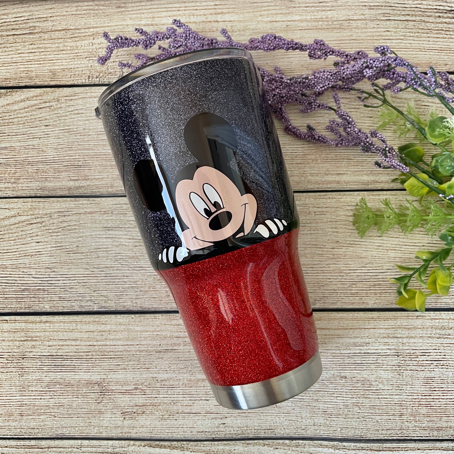 Mickey Glitter Tumbler Disney Glitter Tumbler Disney Cup Etsy