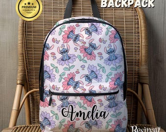 Disney Stitch Backpack, Lilo & Stitch School Bag, Customizable