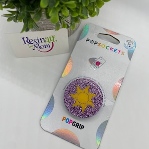 Rapunzel Sun Phone Grip: Glitter Resin PopSocket