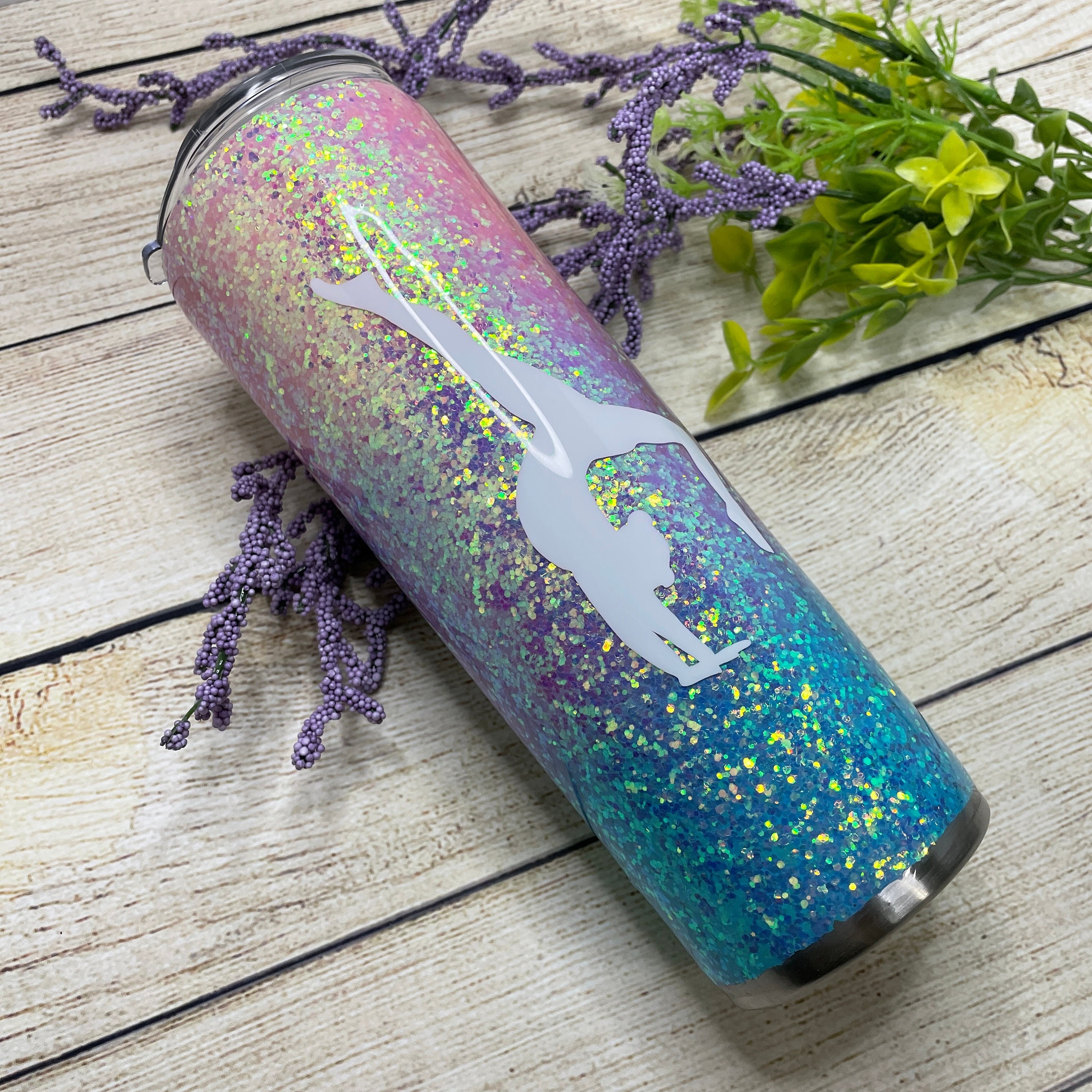Gymnast Glitter Tumbler / Gymnast Tumbler / Gymnastic Tumbler Etsy