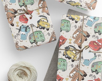 Lightning McQueen Gift Wrap – Disney Pixar Race Car Wrapping Paper