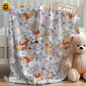Kuschelige Bären-Babydecke, Honigbär-Decke, Babydecke, Sherpa-Decke, anpassbare Decke