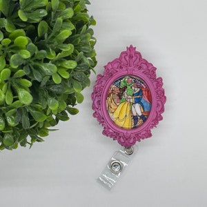 Beauty and the Beast Badge / Belle Badge Reel / Disney Badge Holder