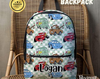 Disney Cars-rugzak, op Lightning McQueen geïnspireerd, aanpasbare kinderrugzak