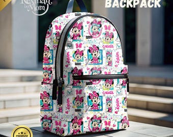 Minnie Mouse Backpack, Customizable Disney School Bag