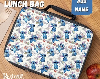 Borsa termica per il pranzo Disney Stitch, personalizzabile