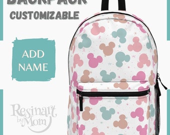Mochila de Mickey Mouse en tonos pastel, bolso personalizable de Disney Park