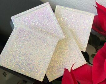 Glitter Coaster, Glitter Epoxy Coaster, Glitter Coaster Set