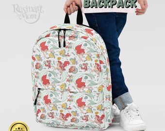 Mochila personalizable de La Sirenita, mochila escolar de princesas Disney