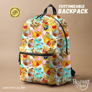 Honey Bear Backpack, Disney Backpack, Disney Bag, Disney School Bag, Customizable Backpack, Kids Backpack