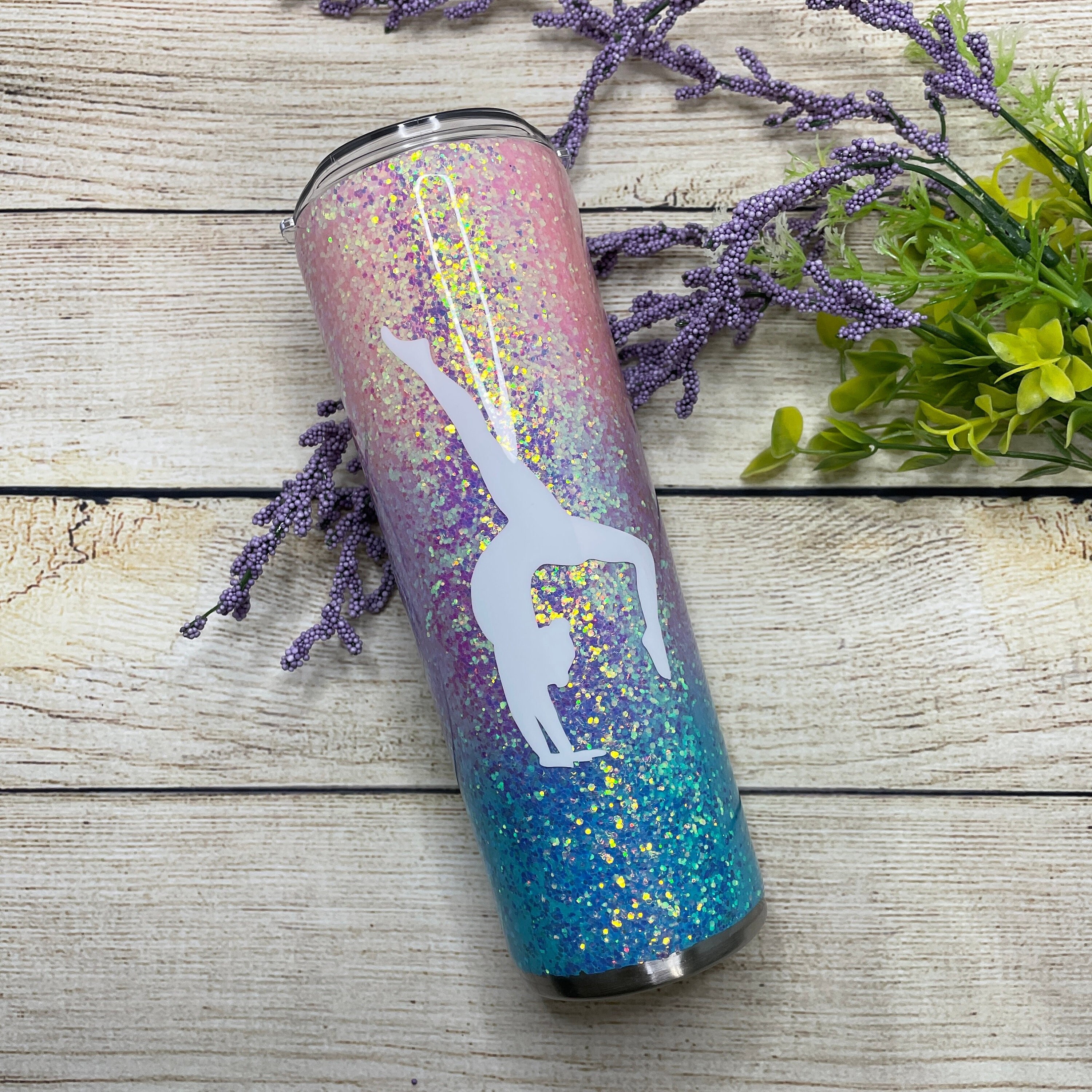 Gymnast Glitter Tumbler / Gymnast Tumbler / Gymnastic Tumbler Etsy