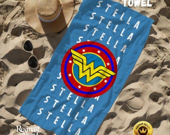Personalized Avengers Beach Towel: Custom Super Hero Gift