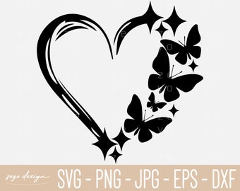 Download Butterfly Heart Svg Etsy PSD Mockup Templates