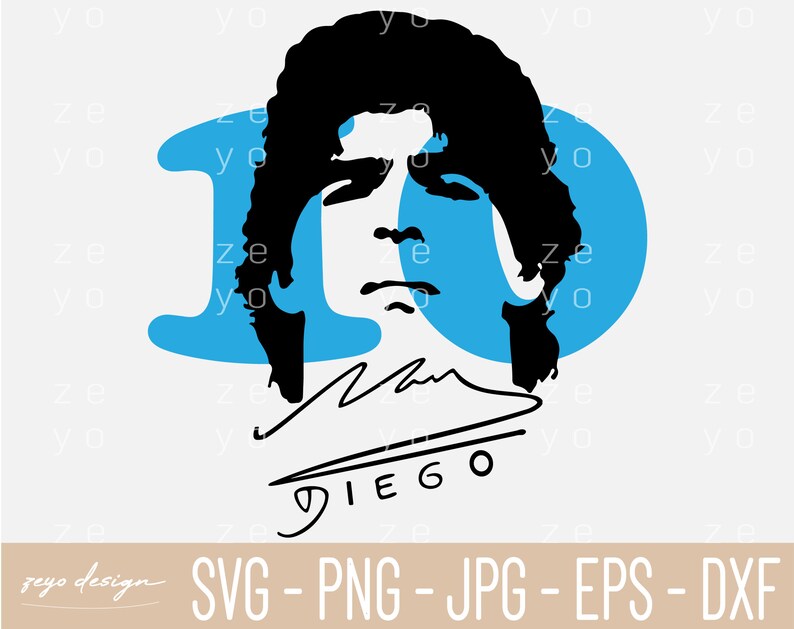 Diego Armando Maradona SVG/PNG/Jpg RIP Argentina Legend | Etsy