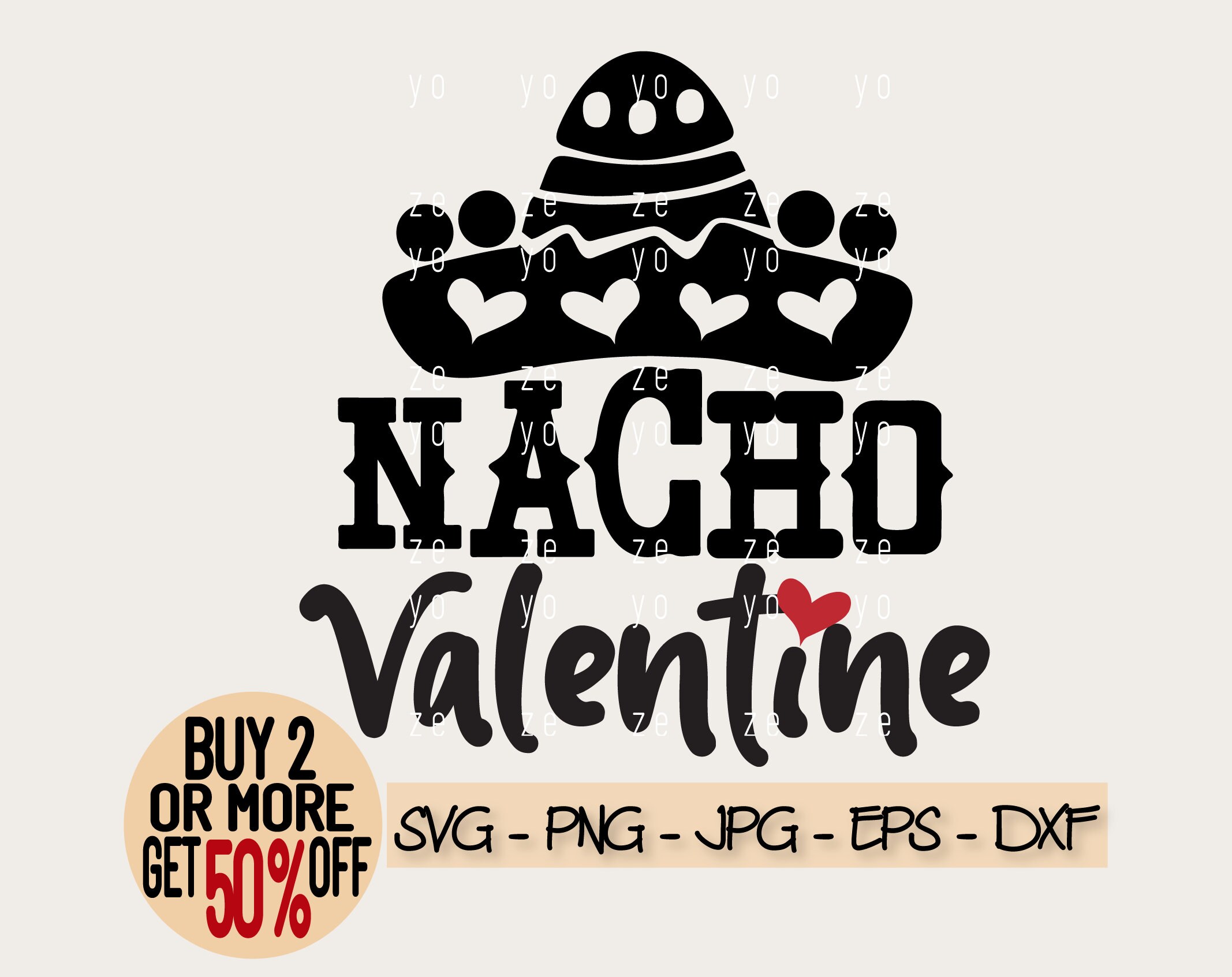 Download Nacho Valentine SVG/PNG/JPG Valentijnsdag Love Taco Design ...