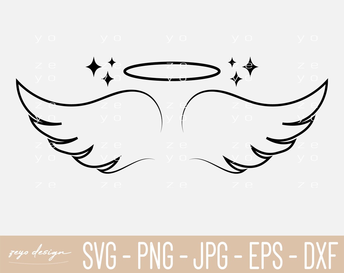 Angel Wings Crown SVG/PNG/JPG Sparkly Angel Wings Sublimation | Etsy