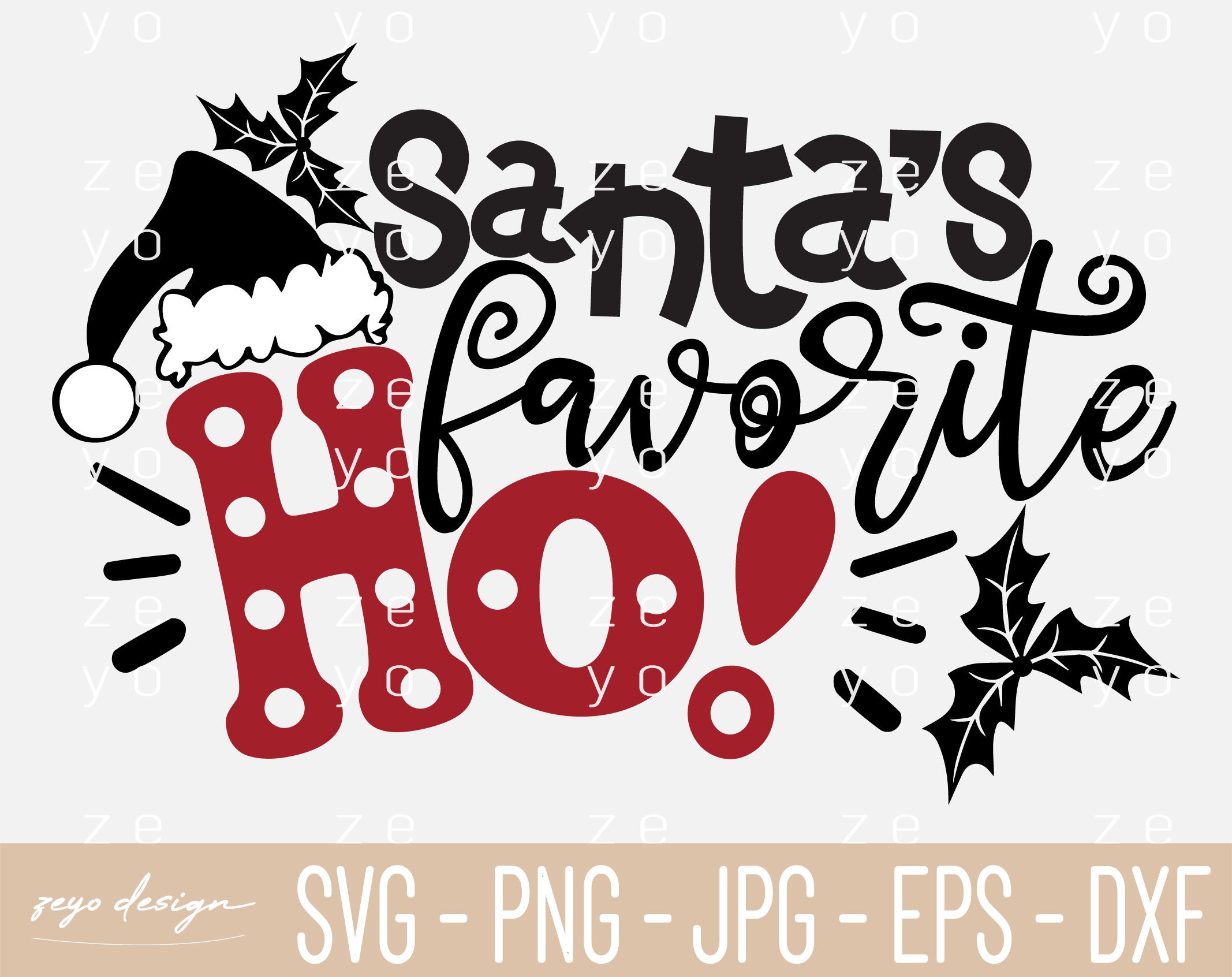 Santa&rsquo;s Favorite Ho SVG/PNG/JPG Funny Merry Christmas | Etsy