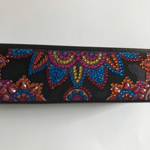 Estuche para anteojos con diamantes de imitación