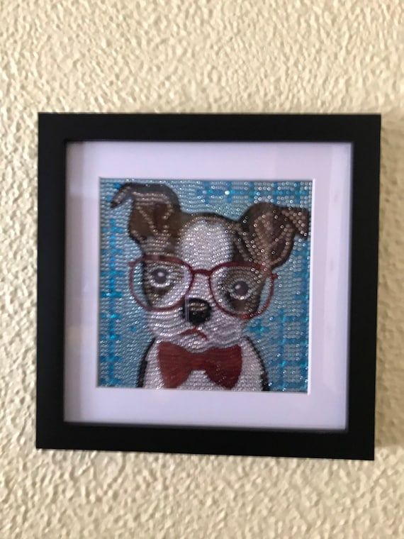 Framed Dog Diamond Art 