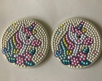 Unicorn car cup holder coaster