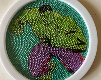 Hulk Round Diamond Art with Frame