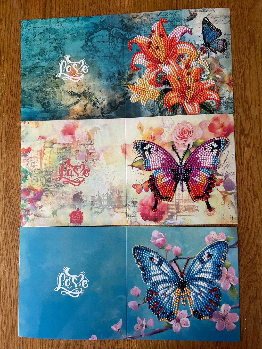 Butterfly Set of 3 Greeting Cards - Etsy