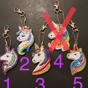 Rhinestone Unicorn Key Chains