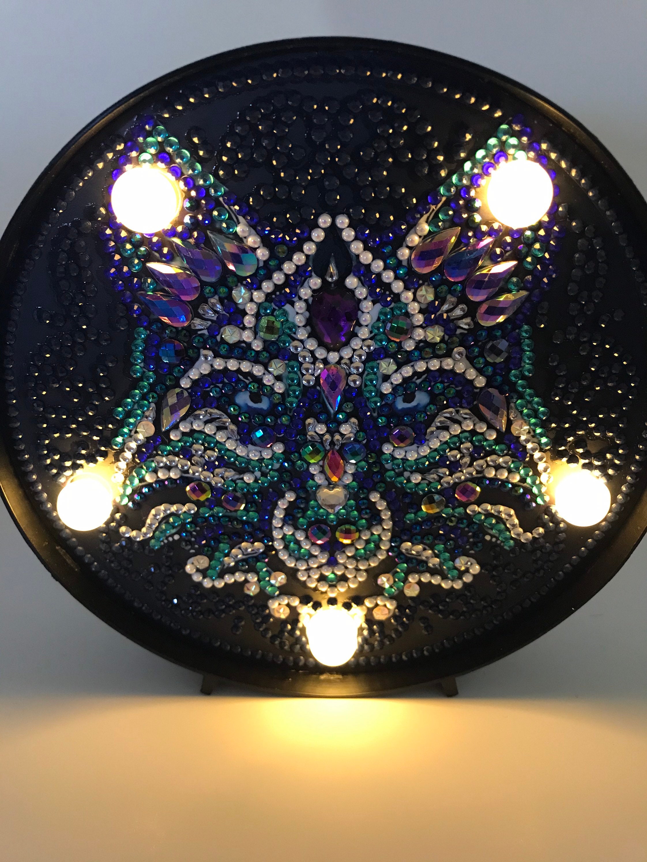 Round Wolf LED Light - Etsy